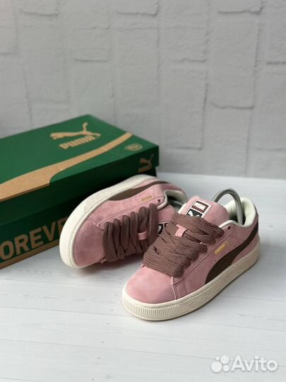 Кроссовки Puma Suede XL Pink & Brown Дутыши