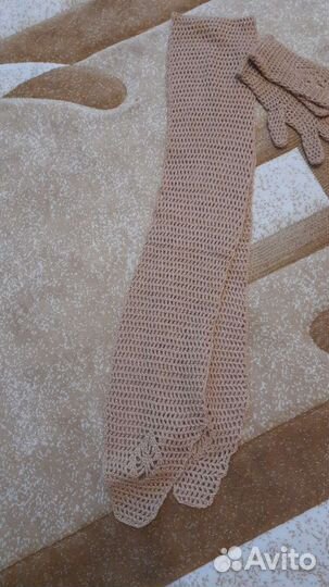 Шарф +перчатки