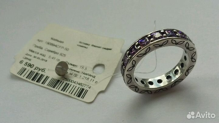 Кольцо Pandora, новое, на пломбе