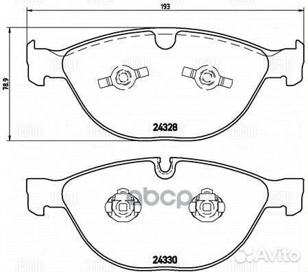 Колодки тормозные дисковые перед PF4241 Tri