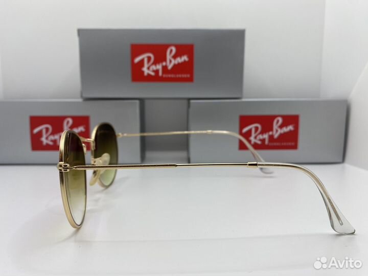 Очки Ray ban round metal круглые 3447 синие стекло