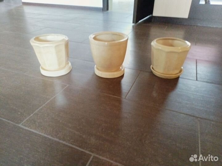 Горшки керамические для цветов бу