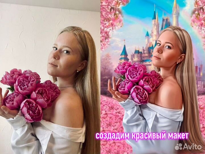 Портрет по фото на холсте на заказ Челябинск