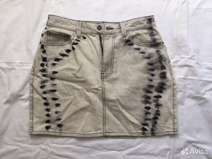 Джинсовая мини юбка y2k