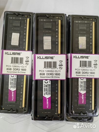 Оперативная память ddr3 1600Мгц PC-12800 8gb новая