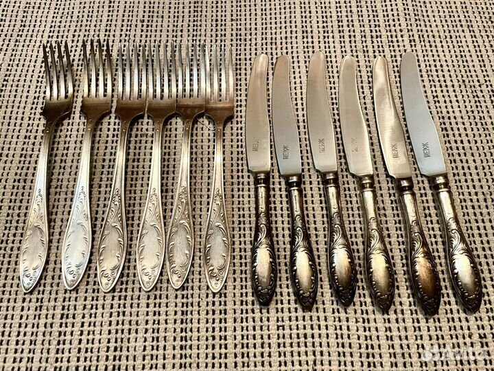 Столовые приборы СССР из мельхиора
