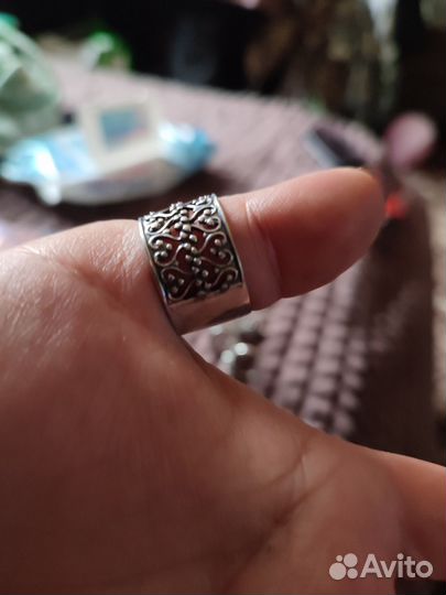 Кольцо серебро