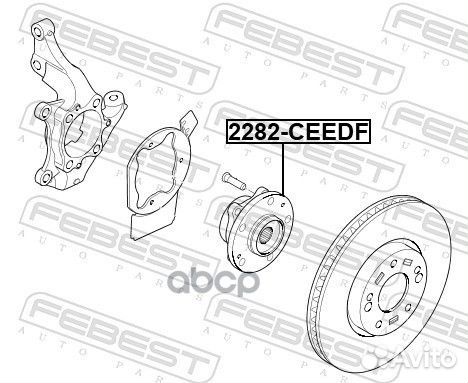 Ступица передняя 2282ceedf Febest