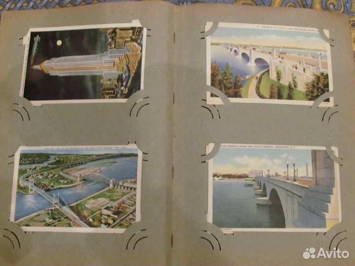 Почтовые открытки цветные США 1930-е гг. 85 шт