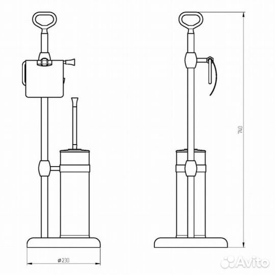 Стойка Migliore Fortuna 27743 золото
