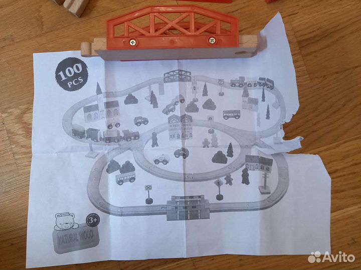 Деревянная железная дорога совместима с икеа/брио
