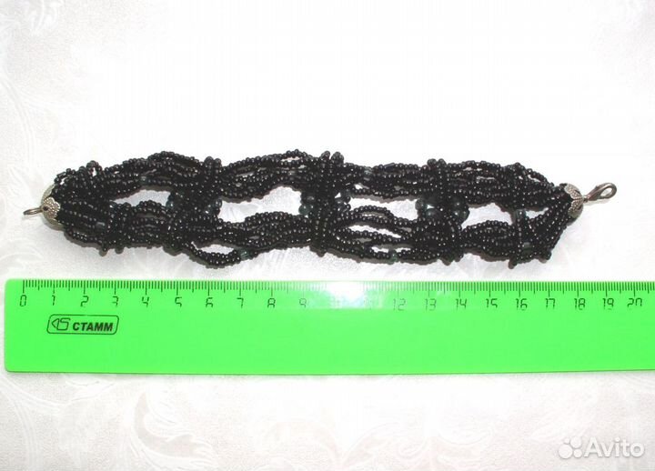 Ожерелье, браслет и серьги из бисера