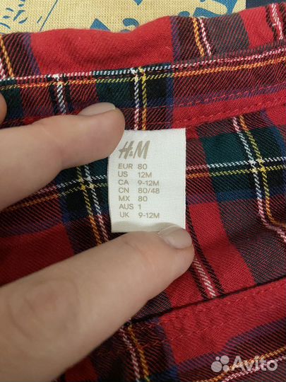 Детская Рубашка с брюками H&M 80 размер