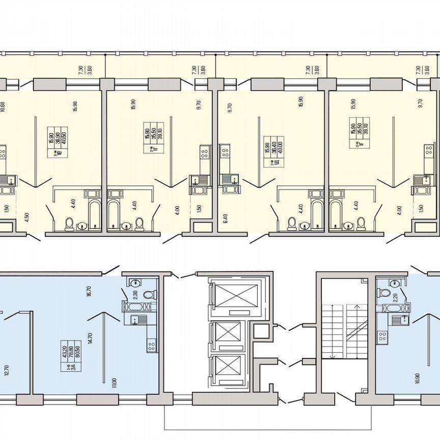 3-к. квартира, 74,7 м², 4/19 эт.