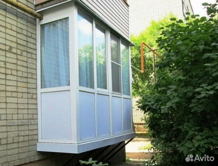 Остекление балкона по договору
