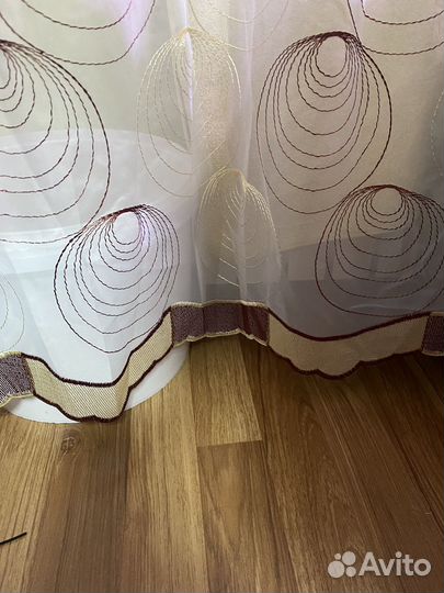 Тюль на большое окно