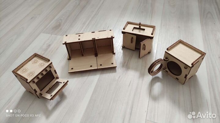 Детский набор деревянной мебели для кухни