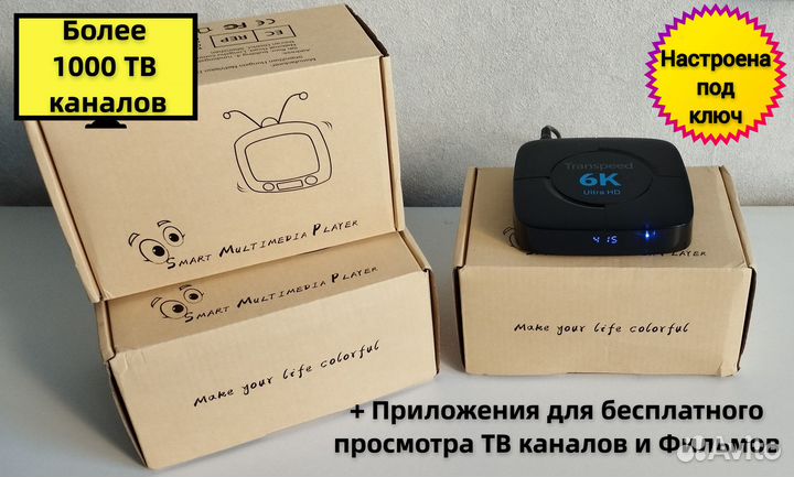 Настроенная Smart тв приставка Transpeed 6K 2/16