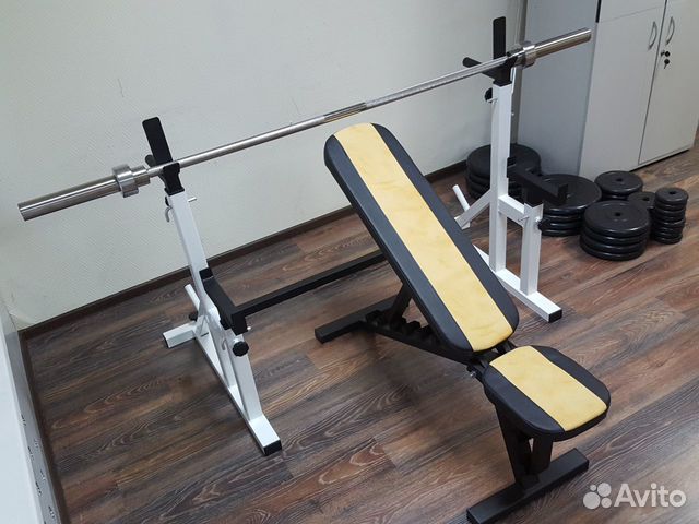 Скамья для жима + Стойки со страховкой