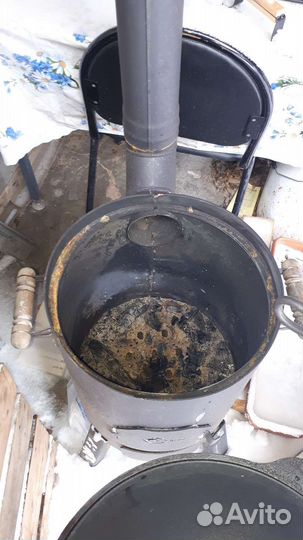 Печь с казаном