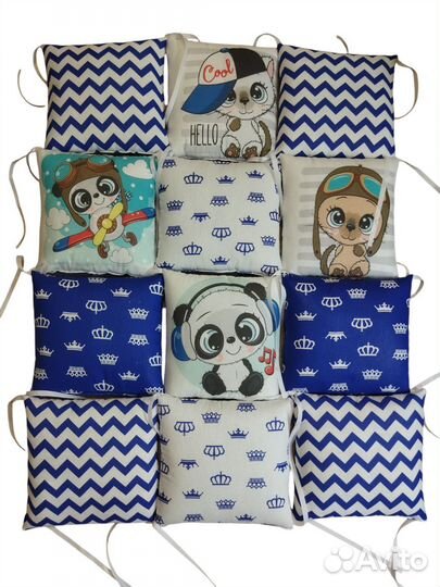 Бортики в кроватку 14 предметов