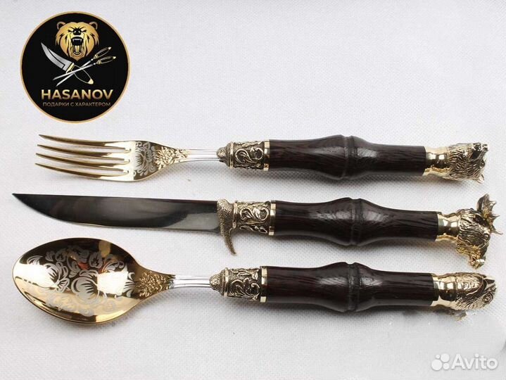 Подарочный туристический Набор столовых приборов