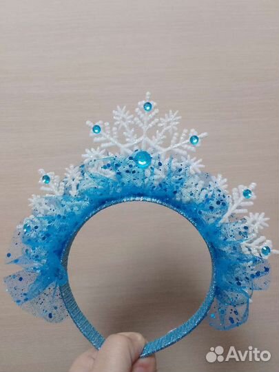 Ободок для девочки снежинки и тд