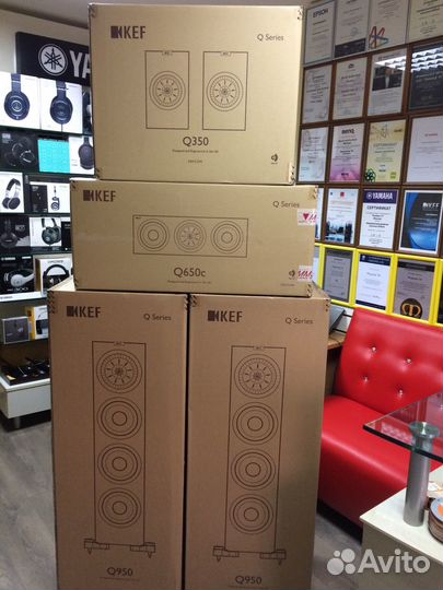 Комплект акустики 5.0 KEF White Q950 + Q350 +Q650C