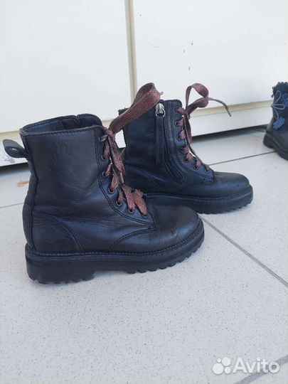 Ботинки кожаные zara