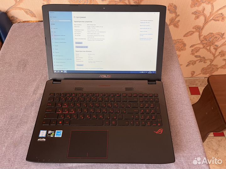 Игровой ноутбук asus ROG GL552VW