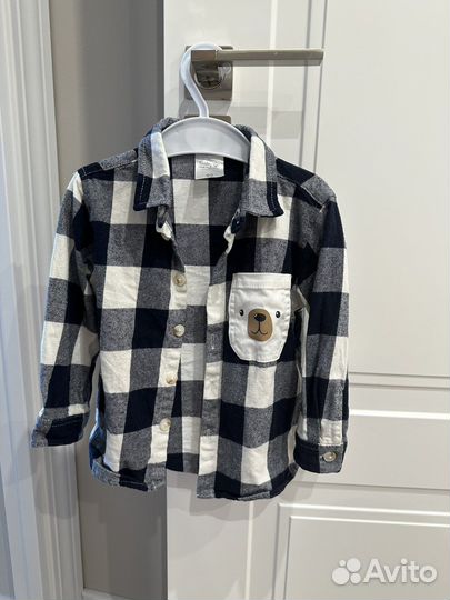 Рубашка в клетку для мальчика 92