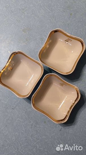 Салатники из фарфора СССР 3 шт