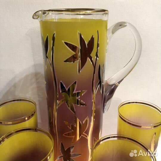 Кувшин и стаканы для воды Богемия