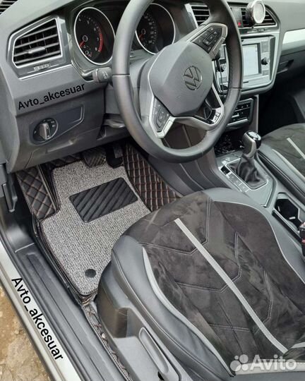 5D Ковры VW Tiguan Touareg - Porshe Cayenne Черные