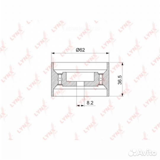 Lynxauto PB-1322 Ролик натяжной ремня грм