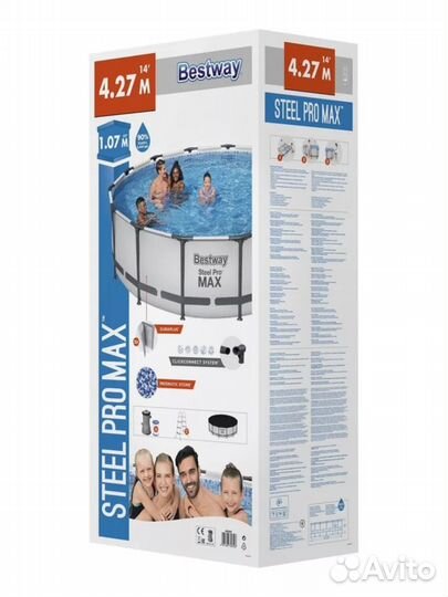 Бассейн 427х107 + фильтр+лестница Bestway 56950