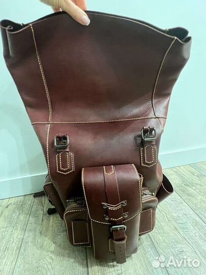 Рюкзак кожаный мужской ручной работы