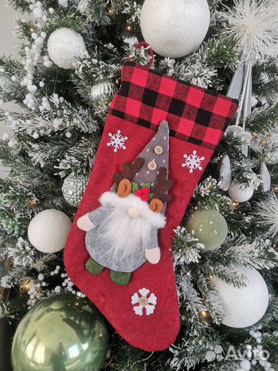 Новогодний подарочный носок большой