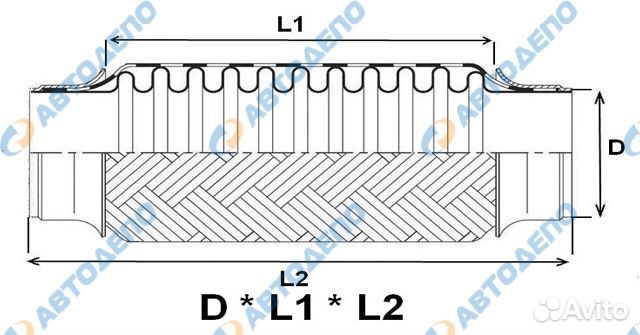 Гофра глушителя 6057202302 hino, isuzu, mitsubishi