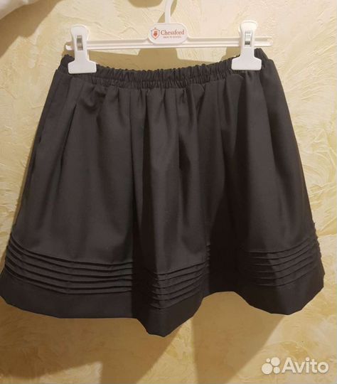 Жилет и юбка, комплект школьный