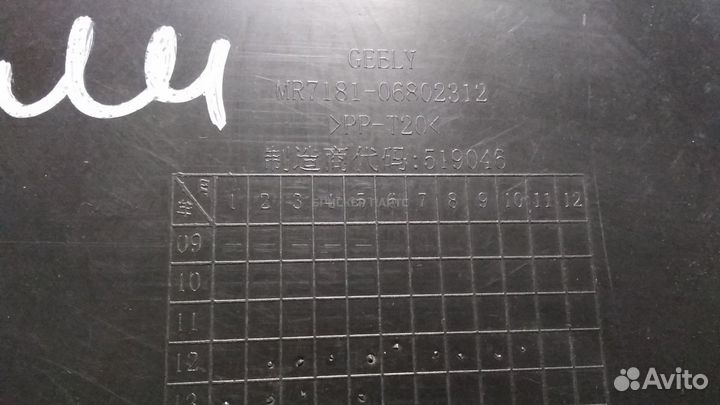 Перчаточный ящик Джили Эмгранд EC7 (FE-1)