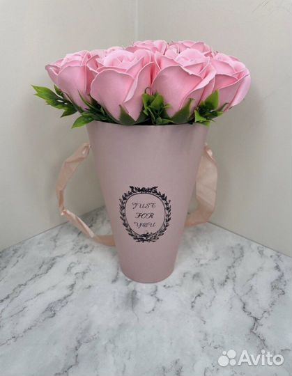 Букет из мыльных роз 15 шт