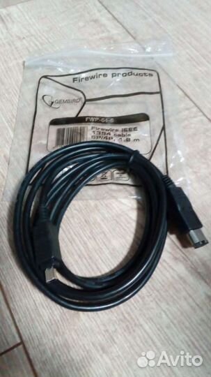 Кабель Firewire ieee 1394 4p - 6p 1,8м