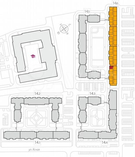 1-к. квартира, 39,4 м², 5/8 эт.