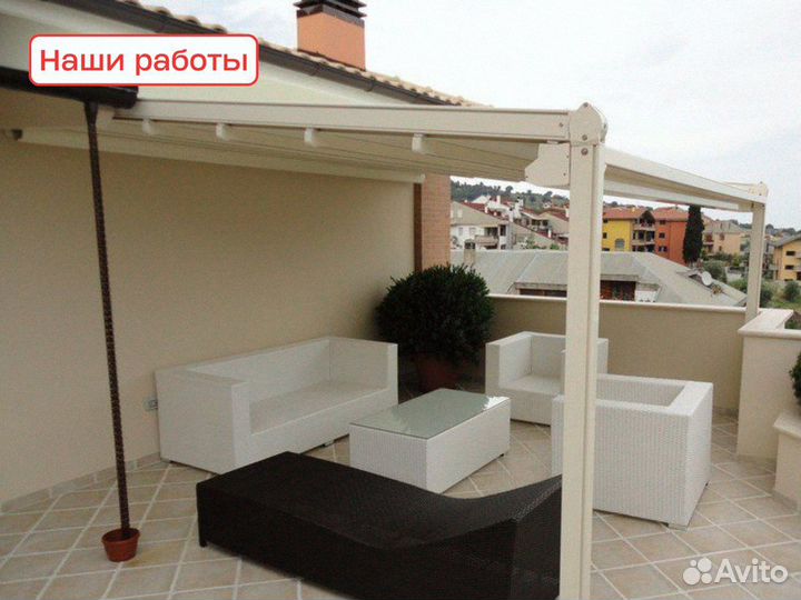 Пергола на автоматике 8 на 6 метров