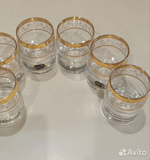 Богемское стекло рюмки