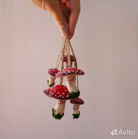 Мухоморы авторские подвески декор