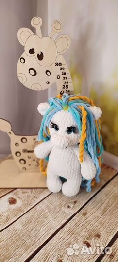 Единорожка Искорка. Мягкая игрушка. Ручная работа