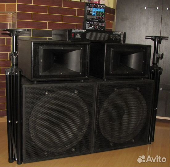 Колонки Pro 1300W EV FA Усилитель Микшер Треноги