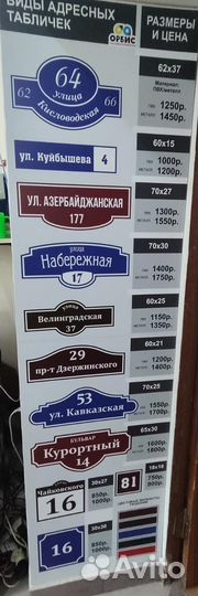 Адресные таблички